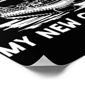 Retired 2022 - My New Office, Funny Ntoon Boating Poster (Ecke)