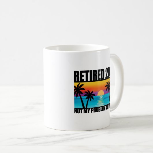 Retired 2022 Retirement Gift For Men & Women Funny Kaffeetasse (VorderseiteRechts)