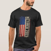 Retired 2025 Not My Problem Anymore American Flag T-Shirt (Vorderseite)