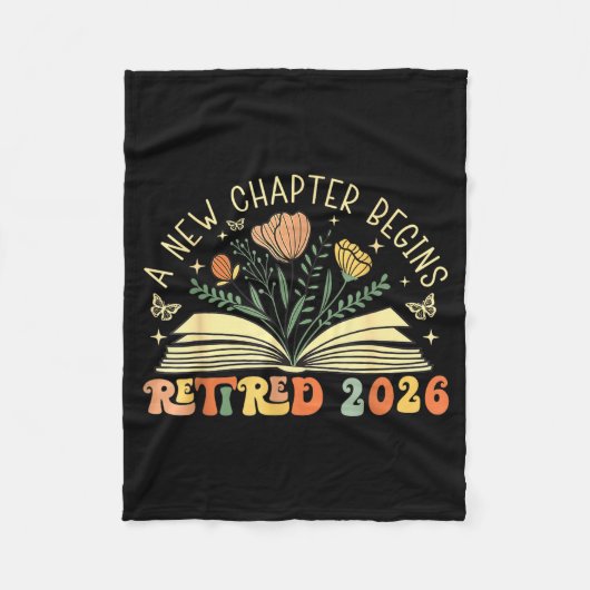 Retired 2026 A New Chapter Begins Retirement Teach Fleecedecke (Vorderseite)