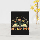 Retired 2026 A New Chapter Begins Retirement Teach Karte (Gelbe Blume)