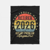 Retired 2026 Not My Problem Anymore Retirement Men Fleecedecke (Vorderseite)