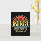 Retired 2026 Not My Problem Anymore Retirement Men Karte (Gelbe Blume)