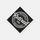 Retired 2026 Not My Problem Anymore Retirement Serviette (Ecke)