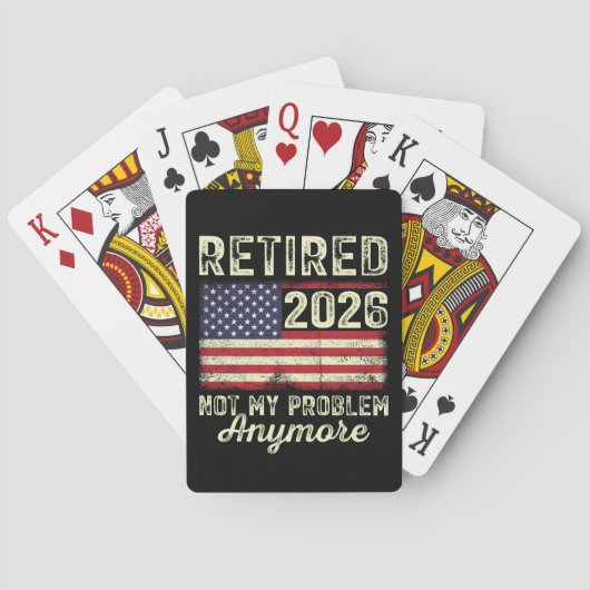 Retired 2026 Not My Problem Anymore Spielkarten (Rückseite)