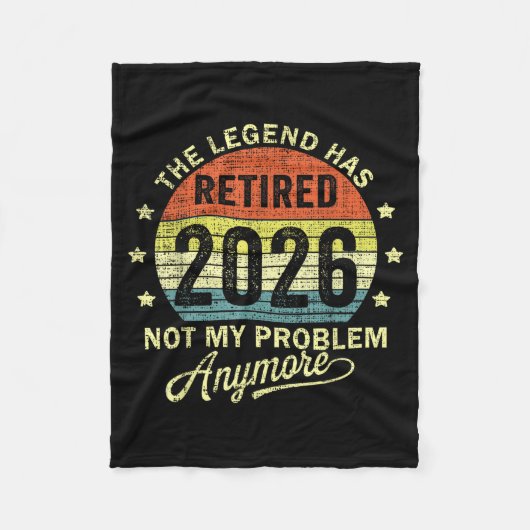 Retired 2026 Retirement 2026  Fleecedecke (Vorderseite)