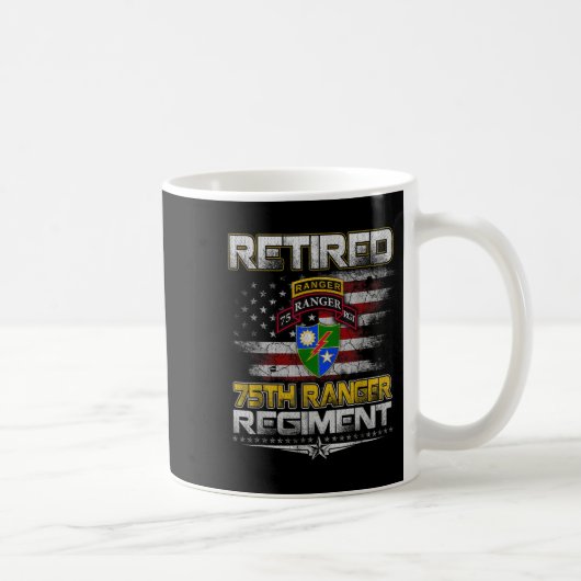 Retired 75th Ranger Regiment Veteran Patriotic Dad Kaffeetasse (Rechts)