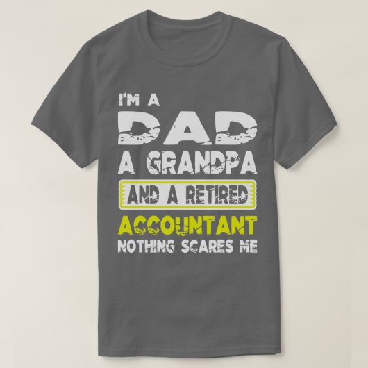 Retired Accountant Grandpa Funny Cpa Retirement T-Shirt (Design vorne)
