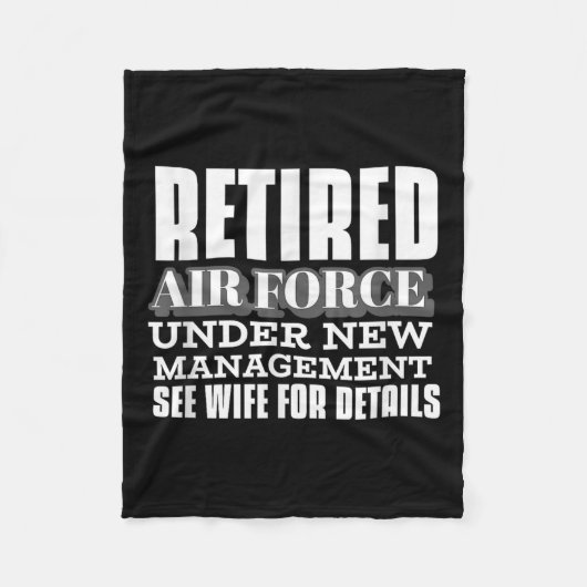 Retired Air Force Under New Management Retirement Fleecedecke (Vorderseite)