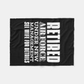 Retired Air Force Under New Management Retirement Fleecedecke (Vorderseite (Horizontal))