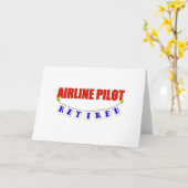 RETIRED AIRLINE PILOT KARTE (Gelbe Blume)