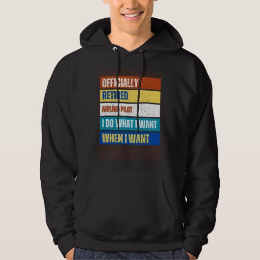 Retired Airline Pilot Retirement Retired Pilot Hoodie (Vorderseite)