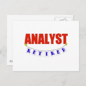 RETIRED ANALYST POSTKARTE (Vorne/Hinten)