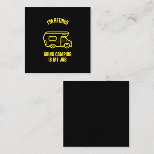 Retired and going camping is my job funny camping telefonnummerkarte (Vorne/Hinten)