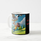 " RETIRED and HAPPY " Kaffeetasse (Vorderseite Links)