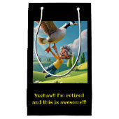 " RETIRED and HAPPY " Kleine Geschenktüte (Vorderseite)