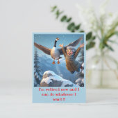 " RETIRED and HAPPY " Postkarte (Stehend Vorderseite)