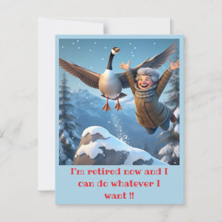 " RETIRED and HAPPY " Postkarte