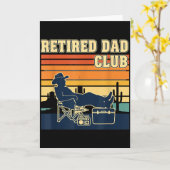 Retired And Proud Retirement Dad Club New Member Karte (Gelbe Blume)
