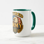 Retired ARMY Design with flag & eagle Tasse (VorderseiteRechts)