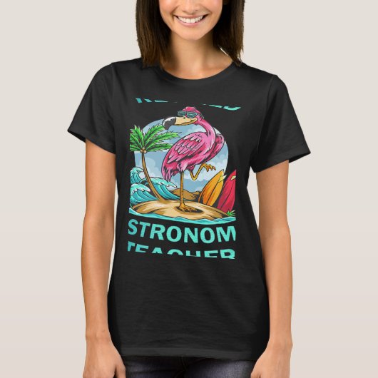 Retired Astronomy Teacher Flamingo T-Shirt (Vorderseite)