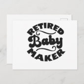 Retired Baby Maker Funny Vasectomy Gift Postkarte (Vorne/Hinten)