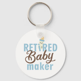 Retired Baby Maker Funny Vasectomy Modern Cute  Schlüsselanhänger