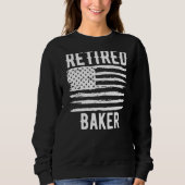 Retired Baker Profession American Flag Premium Sweatshirt (Vorderseite)