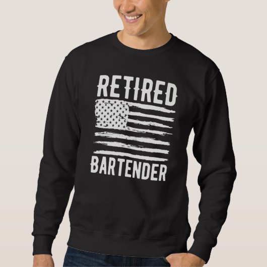 Retired Bartender Profession American Flag Premium Sweatshirt (Vorderseite)