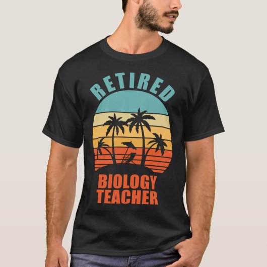 Retired Biology Teacher Teaching Happy Retirement T-Shirt (Vorderseite)