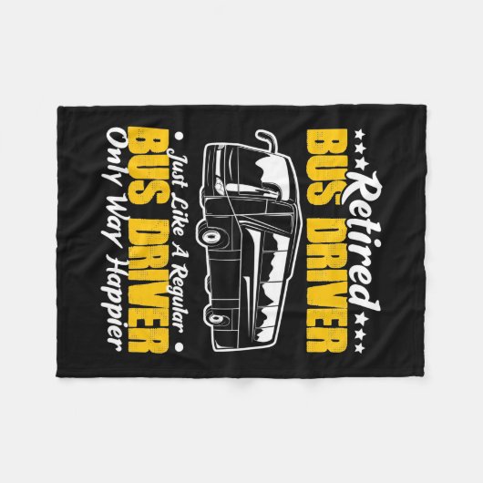 Retired Bus Driver Fleecedecke (Vorderseite (Horizontal))