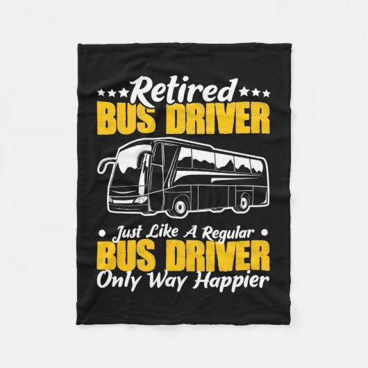 Retired Bus Driver Fleecedecke (Vorderseite)