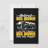 Retired Bus Driver RSVP Karte (Vorderseite)