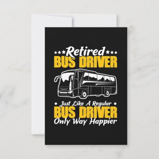 Retired Bus Driver RSVP Karte (Vorderseite)