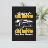 Retired Bus Driver RSVP Karte (Stehend Vorderseite)