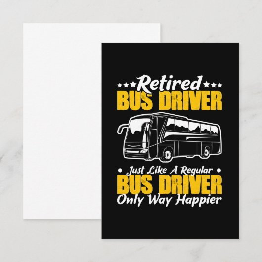 Retired Bus Driver RSVP Karte (Vorne/Hinten)