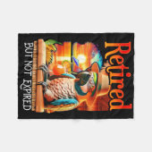 Retired But Not Expired Parrot Summer Vacation Ret Fleecedecke (Vorderseite (Horizontal))