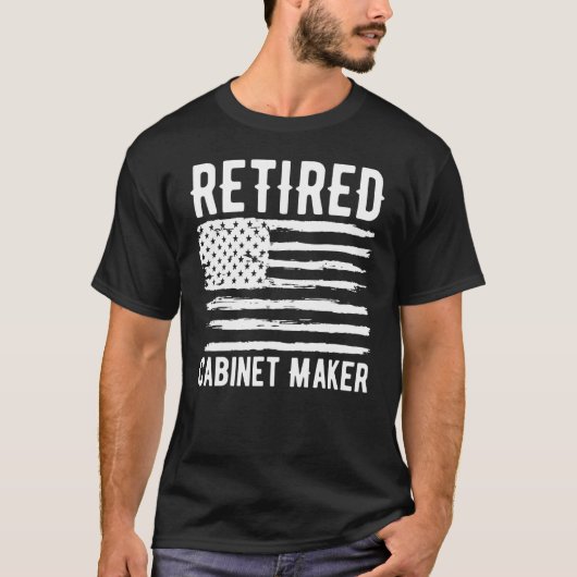 Retired Cabinet Maker Profession American Flag T-Shirt (Vorderseite)