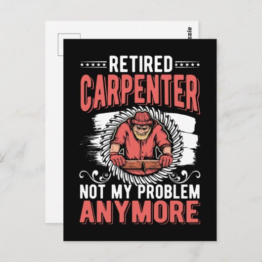 Retired Carpenter Dad Craftsman Husband Postkarte (Vorne/Hinten)