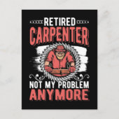Retired Carpenter Dad Craftsman Husband Postkarte (Vorderseite)