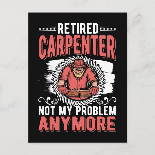 Retired Carpenter Dad Craftsman Husband Postkarte (Vorderseite)