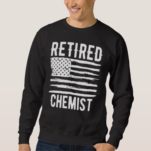 Retired Chemist Profession American Flag Sweatshirt (Vorderseite)
