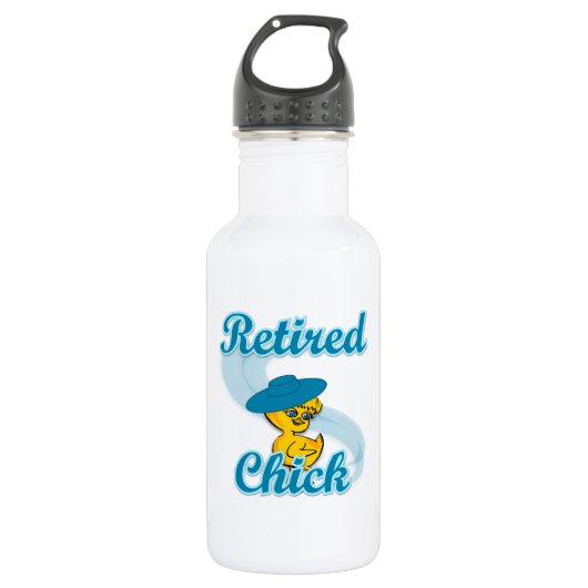 Retired Chick Edelstahlflasche (Vorderseite)
