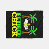 Retired Chick Humor Funny Retirement Party Gift Ne Fleecedecke (Vorderseite (Horizontal))