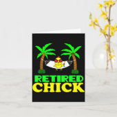 Retired Chick Humor Funny Retirement Party Gift Ne Karte (Gelbe Blume)