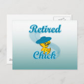 Retired Chick Postkarte (Vorne/Hinten)