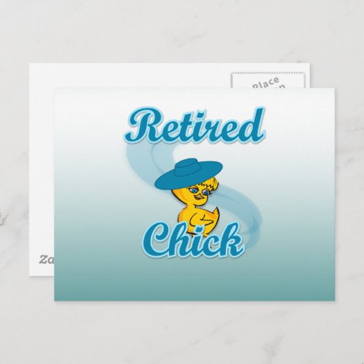 Retired Chick Postkarte (Vorne/Hinten)