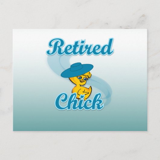 Retired Chick Postkarte (Vorderseite)