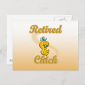 Retired Chick Postkarte (Vorne/Hinten)