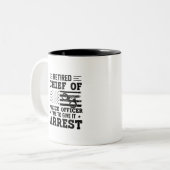 Retired Chief Of Police Officer -American-funny Zweifarbige Tasse (Vorderseite Links)